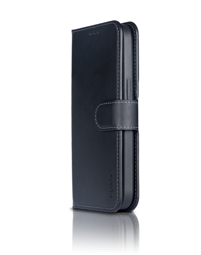 Rixus For iPhone 12, 12 Pro Duo Magnetic Detachable Wallet Black